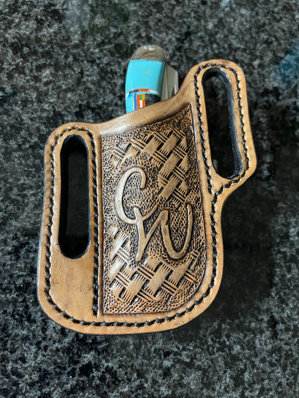 LEATHER | Hand Tooled Knife Sheath