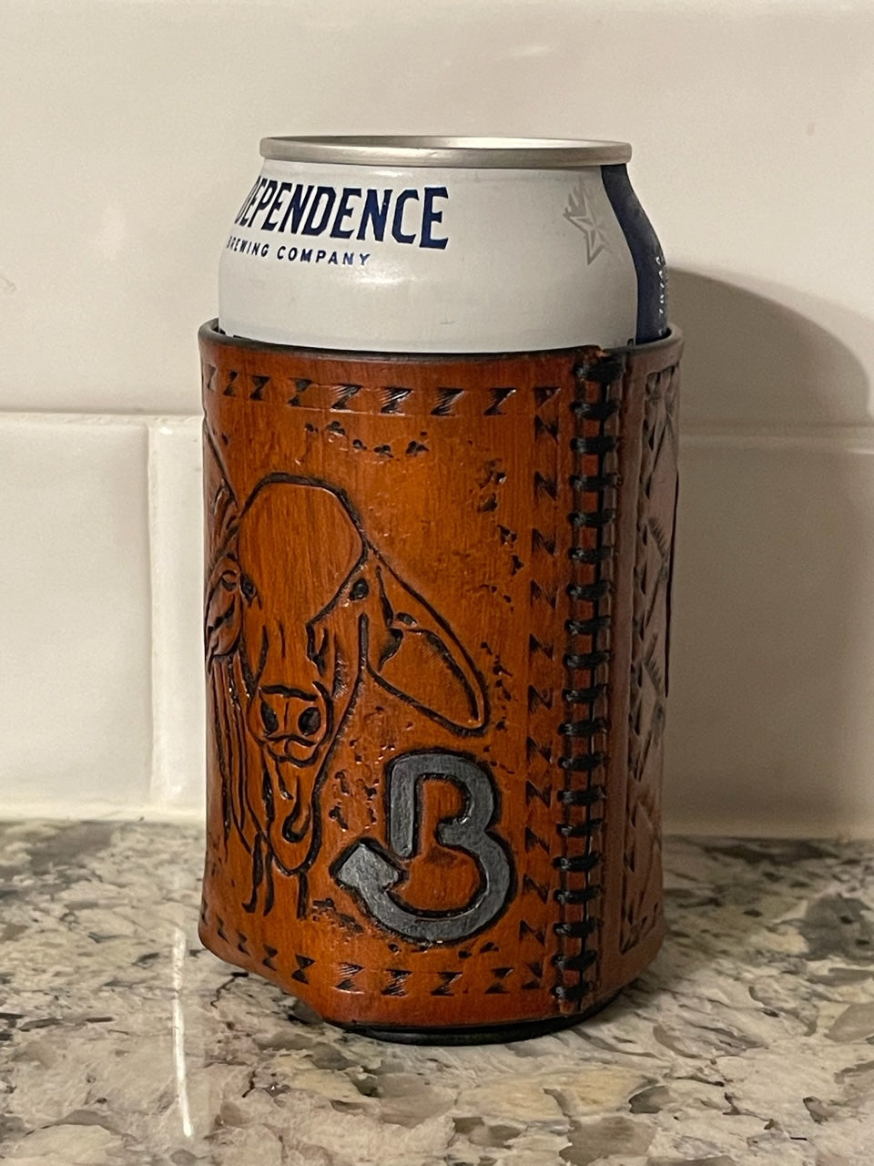 LEATHER | Hand Tooled Koozie