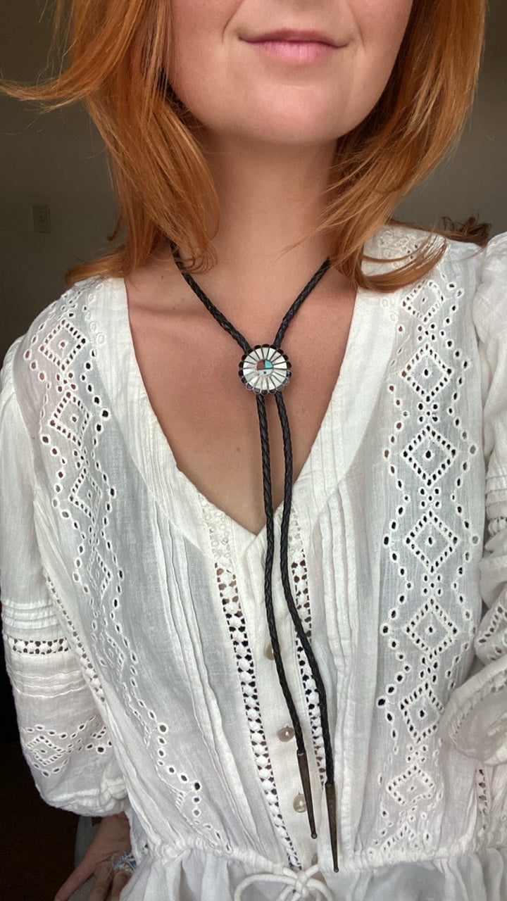 JEWELRY | Zuni Sunface Bolo Tie